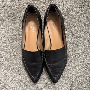 Franco Sarto Elegant Black Leather Loafers